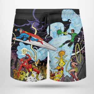 4 Beach Shorts Tornado Tyrant Tornado Champion Justice League Hawaiian Shirt