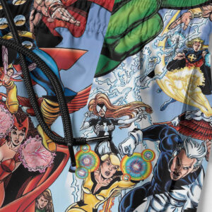 Beach Hawaiian Shorts Marvels Avengers Assemble by George Perez Hawaiian Shirt Beach shorts