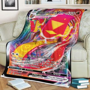 Centiskorch VMAX 34-189 SWSH Darkness Ablaze Holo Ultra Rare Pokemon Card Fleece Blanket