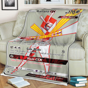 Fleece Blanket 2 Kartana GX 106 111 SM Crimson Invasion Ultra Rare Full Art Holo Pokemon Card Fleece Blanket