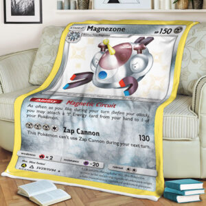 Magnezone SV29-SV94 SM Hidden Fates Holo Shiny Rare Pokemon Card Fleece Blanket