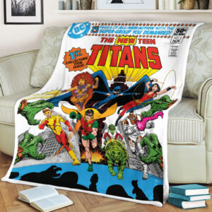 New Teen Titans No 1 cover by George Perez Fleece Blanket