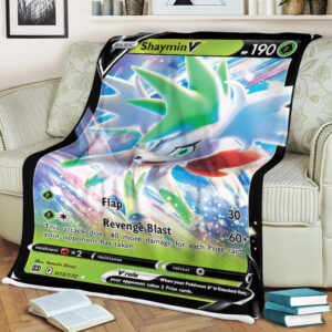 Shaymin V 13-172 SWSH Brilliant Stars Holo Ultra Rare Pokemon Card Fleece Blanket