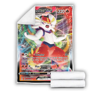 Fleece Blanket 4 Cinderace VMAX 19 72 SWSH Shining Fates Holo Ultra Rare Pokemon Card Fleece Blanket