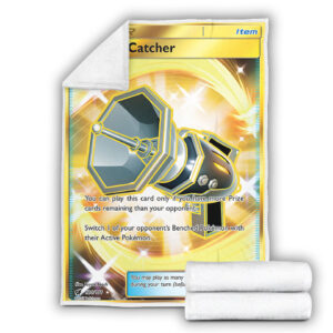 Fleece Blanket 4 Counter Catcher 120 111 SM Crimson Invasion Secret Rare Full Holo Pokemon Card Fleece Blanket
