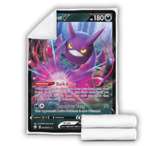 Fleece Blanket 4 Crobat V 44 72 SWSH Shining Fates Holo Ultra Rare Pokemon Card Fleece Blanket