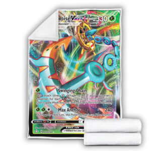 Fleece Blanket 4 Dhelmise VMAX 10 72 SWSH Shining Fates Holo Ultra Rare Pokemon Card Fleece Blanket