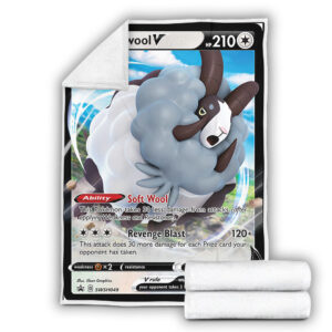 Dubwool V Black Star Promo Pokemon Card Fleece Blanket