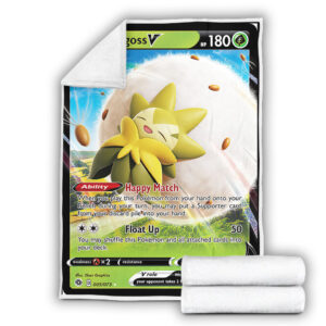 Fleece Blanket 4 Eldegoss V 5 73 SWSH Champions Path Holo Ultra Rare Pokemon Card Fleece Blanket