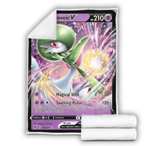 Fleece Blanket 4 Gardevoir V 16 73 SWSH Champions Path Holo Ultra Rare Pokemon Card Fleece Blanket