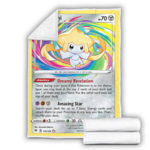 Fleece Blanket 4 Jirachi 119 185 Vivid Voltage Amazing Rare Pokemon Card Fleece Blanket