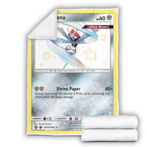 Kartana SV33-SV94 SM Hidden Fates Holo Shiny Rare Pokemon Card Fleece Blanket