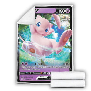 Fleece Blanket 4 Mew V Darkness Ablaze Holo Ultra Rare Pokemon Card Fleece Blanket
