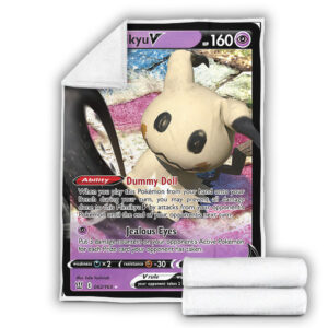 Fleece Blanket 4 Mimikyu V Battle Styles Holo Ultra Rare Pokemon Card Fleece Blanket