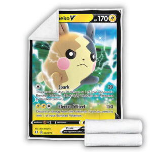 Fleece Blanket 4 Morpeko V 37 72 SWSH Shining Fates Holo Ultra Rare Pokemon Card Fleece Blanket