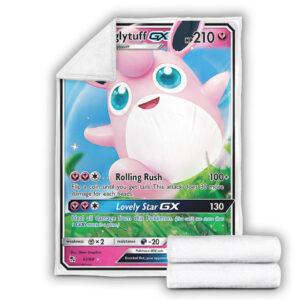 Fleece Blanket 4 Wigglytuff GX 42 68 SM Hidden Fates Holo Ultra Rare Pokemon Card Fleece Blanket