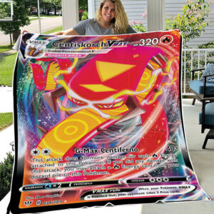 Centiskorch VMAX 34-189 SWSH Darkness Ablaze Holo Ultra Rare Pokemon Card Fleece Blanket