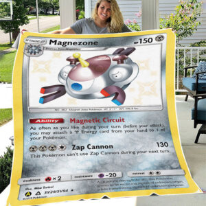 Magnezone SV29-SV94 SM Hidden Fates Holo Shiny Rare Pokemon Card Fleece Blanket