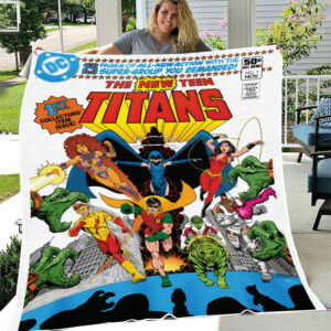 New Teen Titans No 1 cover by George Perez Fleece Blanket