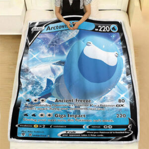 Arctovish V Evolving Skies Holo Ultra Rare Pokemon Card Fleece Blanket