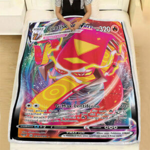 Fleece Blanket 7 Centiskorch VMAX 34 189 SWSH Darkness Ablaze Holo Ultra Rare Pokemon Card Fleece Blanket