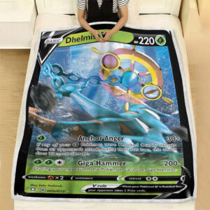 Dhelmise V 9-72 SWSH Shining Fates Holo Ultra Rare Pokemon Card Fleece Blanket