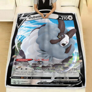 Dubwool V Black Star Promo Pokemon Card Fleece Blanket