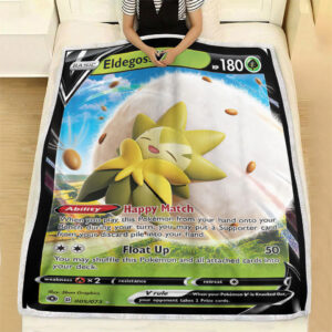 Eldegoss V 5-73 SWSH Champion’s Path Holo Ultra Rare Pokemon Card Fleece Blanket