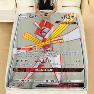 Kartana GX 106-111 SM Crimson Invasion Ultra Rare Full Art Holo Pokemon Card Fleece Blanket
