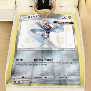 Kartana SV33-SV94 SM Hidden Fates Holo Shiny Rare Pokemon Card Fleece Blanket