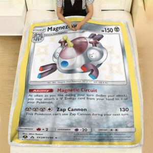 Fleece Blanket 7 Magnezone SV29 SV94 SM Hidden Fates Holo Shiny Rare Pokemon Card Fleece Blanket