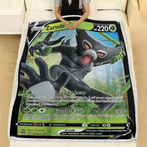 Zarude V 16-172 SWSH Brilliant Stars Holo Ultra Rare Pokemon Card Fleece Blanket