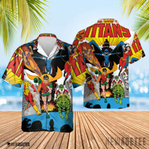 New Teen Titans No 1 cover by George Perez Hawaiian Shirt beach shorts