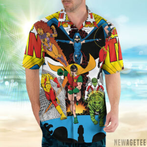 New Teen Titans No 1 cover by George Perez Hawaiian Shirt beach shorts