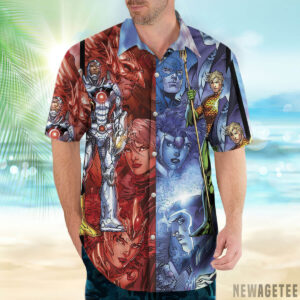 The New 52 Justice League DC Comics Hawaiian Shirt beach shorts