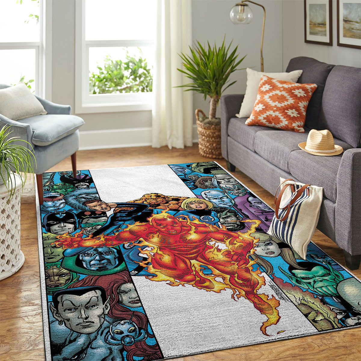 Fantastic Four Visionaries cover by George Perez Rug Carpet