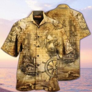 Amazing Sailing Ship Into The Sea To Find Your Soul Hawaiian Shirt, beach shorts