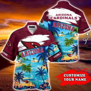 Arizona Cardinals NFL Personalized Hawaiian Shirt, beach shorts Arizona Cardinals NFL Personalized Hawaiian Shirt, beach shorts