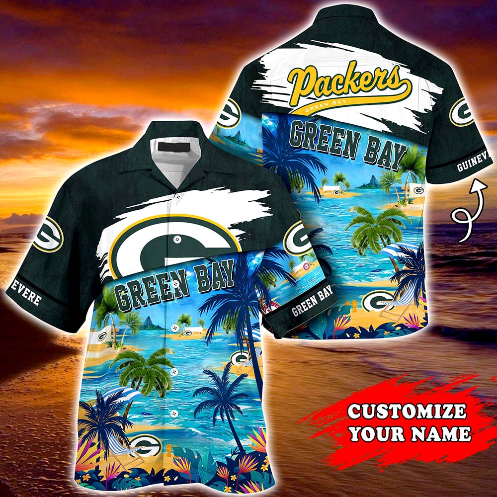 Green Bay Packers NFL Personalized Hawaiian Shirt, beach shorts Green Bay Packers NFL Personalized Hawaiian Shirt, beach shorts