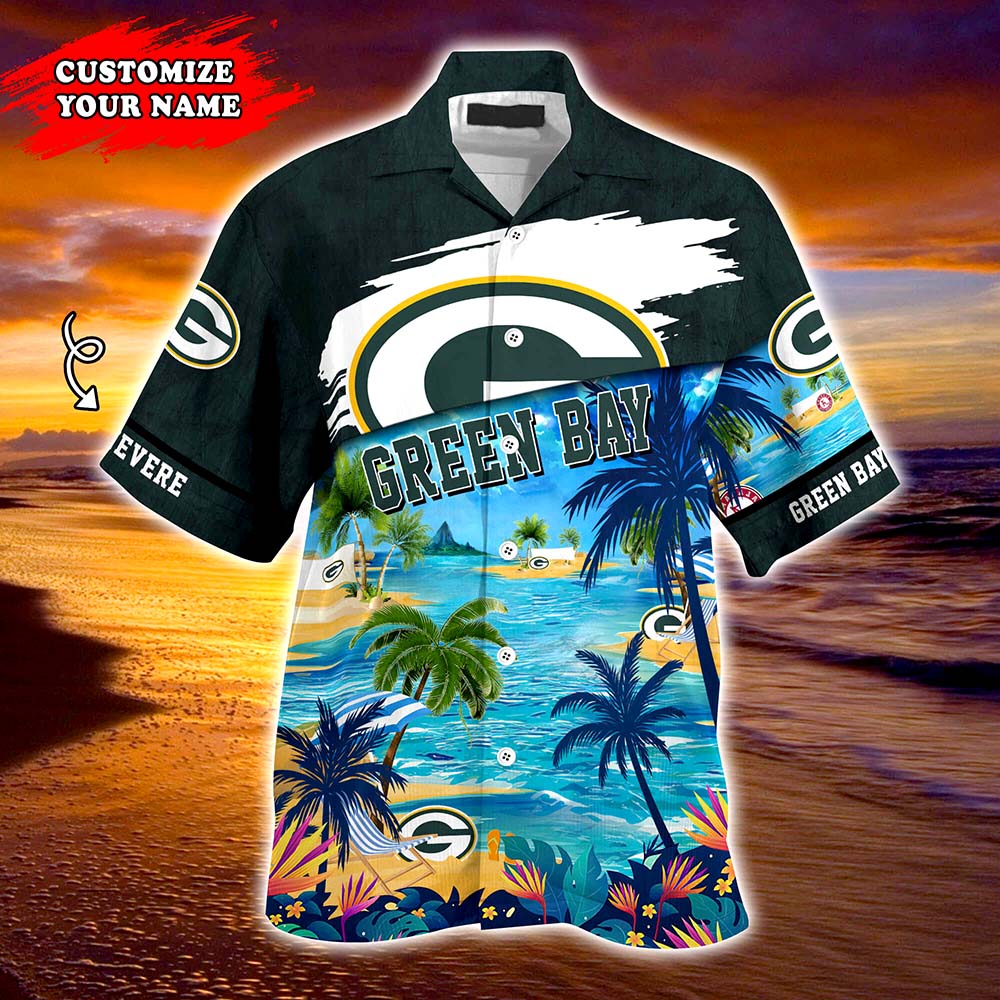 Green Bay Packers NFL Personalized Hawaiian Shirt, beach shorts Green Bay Packers NFL Personalized Hawaiian Shirt, beach shorts