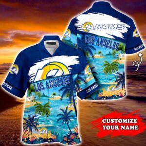 Los Angeles Rams NFL  Personalized Hawaiian Shirt, beach shorts