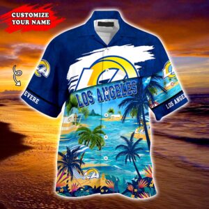 Los Angeles Rams NFL  Personalized Hawaiian Shirt, beach shorts