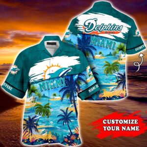 Miami Dolphins NFL  Personalized Hawaiian Shirt, beach shorts
