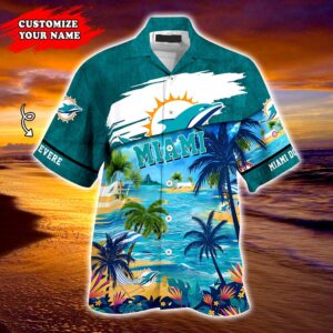 Miami Dolphins NFL  Personalized Hawaiian Shirt, beach shorts