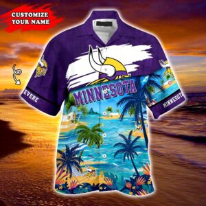 Minnesota Vikings NFL  Personalized Hawaiian Shirt, beach shorts