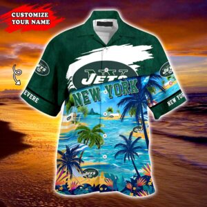 New York Jets NFL  Personalized Hawaiian Shirt, beach shorts