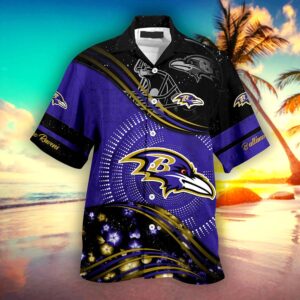 Personalized Baltimore Ravens NFL Hawaiian Shirt, beach shorts