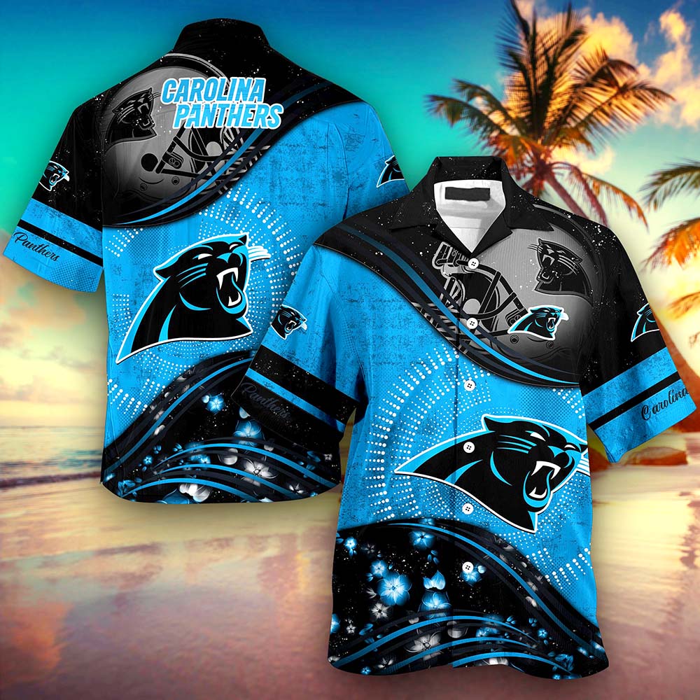 Personalized Carolina Panthers NFL Hawaiian Shirt, beach shorts Personalized Carolina Panthers NFL Hawaiian Shirt, beach shorts