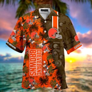 Personalized Cleveland Browns NFL Hawaiian Shirt, beach shorts
