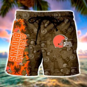 Personalized Cleveland Browns NFL Summer Hawaii Shirt And Shorts For Your Loved Ones 3 21.95